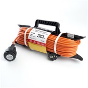 Удлинитель на рамке 1-местный с/з, 3*0,75, 30м, оранжевый,  (Атлант, 40186), HM02-01-30 39496