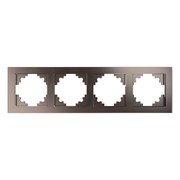 Рамка горизонтальная 4-местная, серия Катрин, GFR00-7004-04, шоколад 39538