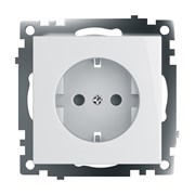 Розетка электрическая 1-местная с/з (механизм), серия Катрин, GLS16-7110-01, белый 39304
