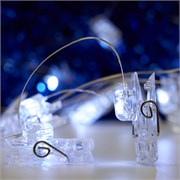 Гирлянда линейная Прищепки USB 50LED 5000K, IP 20, 4,5м, CL574 41653