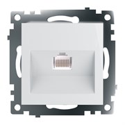 Розетка компьютерная 1-местная RJ-45 (механизм), серия Катрин, GLS00-7107-01, белый 39305