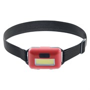 Фонарь налобный светодиодный, работающий от батареек 3*AAA, 2W, COB, IP44, пластик, TH2308 41712