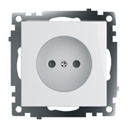 Розетка электрическая 1-местная (механизм) б/з, серия Катрин, GLS10-7109-01, белый 39303