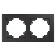 Рамка горизонтальная 2-местная, серия Катрин, GFR00-7002-06, графит 39540