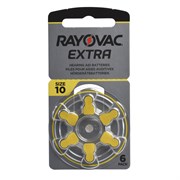 Батарейки для слуховых аппаратов Rayovac Extra ZA10 BL6 Zinc Air 1.45V (блистер 6шт) 96178249