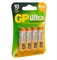 Батарейки GP Ultra Alkaline GP15AU-2CR4 LR6 АА BL4 (блистер 4 шт) 12620Б - фото 143944