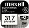Батарейки серебряно-цинковые MAXELL SR516SW 317 12306Б - фото 163195
