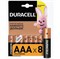 Батарейки Duracell Basic LR03 ААА мизинчиковые BL8 (блистер 8шт) 81148634 OE - фото 167354