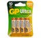 Батарейки GP Ultra Alkaline GP15AU-2CR4 LR6 АА BL4 (блистер 4 шт) 12620Б - фото 167524