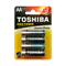 Батарейка щелочная TOSHIBA LR6 (AA) 1.5В бл/4 4904530592546 - фото 168756