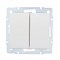 Выключатель RAIN двойной белый механизм 703-0288-101 - фото 17693
