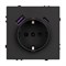 Механизм розетки с USB зарядкой SCT-NOBE-MUAC-SFPL-BK (230V, 16A) (Arlight, -) 054285