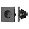 Механизм электрической розетки SCT-NOBE-MEU1-SFPL-GR (230V, 16A) (Arlight, -) 054279