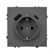 Механизм розетки с USB зарядкой SCT-NOBE-MUAC-SFPL-GR (230V, 16A) (Arlight, -) 054287