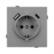 Механизм розетки с USB зарядкой SCT-TENDO-MUAC-PL-GR (230V, 16A) (Arlight, -) 054088
