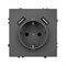 Механизм розетки с USB зарядкой SCT-NOBE-MUAA-SFPL-GR (230V, 16A) (Arlight, -) 054291
