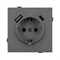 Механизм розетки с USB зарядкой SCT-TENDO-MUAC-SFPL-GR (230V, 16A) (Arlight, -) 054609