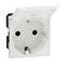 Mosaic Розетка с заземлением с крышкой 077219 - фото 19448