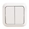 Выключатель 2 кл накладной Siva Ustu 45103 - фото 23117