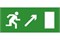 Эвакуационный знак ЭП04 Направо вверх 140x280 мм ЭП04 140280 - фото 23560