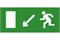Эвакуационный знак ЭП07 Налево вниз 140x280 мм ЭП07 140280 - фото 23563