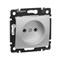 VALENA Розетка в рамку 16А алюминий 770116 - фото 24722