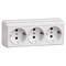 Розетка 3 О/П IP20 с з/к РС23-3-ОБ 16А трехместная серия ОКТАВА (белый) (уп. 20 шт.) ERO31-K01-16-DC - фото 25075