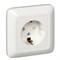 Розетка евро 1 ОП ''Прима''с монт.плитой 16А RA16-003-1M-B - фото 25345