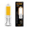 Лампа Gauss G9 AC220-240V 4.5W 380lm 3000K стекло LED 1/10/200 107809104 - фото 26443
