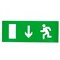Пиктограмма "Бегущий человек стрелка вниз - дверь слева" для светильника Pelastus PL EM 3.0 295х108мм 35659485118 - фото 40969