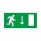 Пиктограмма "Бегущий человек стрелка вниз дверь справа" для светильника Pelastus PL EM 1.2 345х155мм 200000000015487 - фото 41355