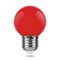 Лампа светодиодная, (1W) 230V E27 красный G45, LB-37 25116-1 - фото 41699