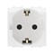 BRAVA Розетка 2 модуля с заземлением со шторками белая 76482B DKC 76482B-1 - фото 46205