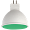 Ecola MR16   LED color  7,0W  220V GU5.3 Green Зеленый матовое стекло (композит) 47х50 M2TG70ELC - фото 54914