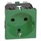 Mosaic-New Розетка с заземлением зеленая 077216 077216 - фото 55935