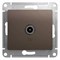 GLOSSA Розетка телевизионная TV одиночная 1DB шоколад в рамку GSL000891 - фото 56687