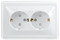 РС12-3-КБ Розетка 2местн. c з/к без защ.штор. 16А КВАРТА (белый)  ИЭК ERK24-K01-16-DM - фото 59827