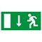 Пиктограмма "Бегущий человек стрелка вниз - дверь слева" для светильника Pelastus PL EM 1.0 355х145мм 37246841342613 - фото 68355