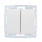 Выключатель RAIN двойной белый механизм 703-0288-101 - фото 69879