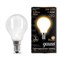 Лампа Gauss Filament Шар 5W 420lm 2700К Е14 milky LED 1/10/50 105201105 - фото 72101