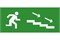 Эвакуационный знак ЭП12 По лестнице вниз направо 140x280 мм ЭП12 140280 - фото 73587