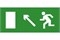 Эвакуационный знак ЭП05 Налево вверх 140x280 мм ЭП05 140280 - фото 73959