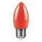 Свеча Лампа светодиодная FERON LB-376, C35 ( ), 1W 230V E27 (красный), рассеиватель матовый красный, у 25928 - фото 76196