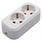 Розетка переносная STEKKER PST16-210-20 (разборная) на 2 гнездо, с заземлением. Материал: полипропил 39010 - фото 77267