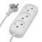 Удлинители STEKKER HM01-30-07, серия Home, цвет белый, длина 7 м, количество розеток 3, сталь, сечен 39212 - фото 77361