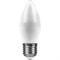 Свеча Лампа светодиодная FERON LB-570, C37 ( ), 9W 230V E27 4000К (белый), рассеиватель матовый белый, 25937 - фото 78651