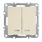 Выключатель 2-клавишный с индикатором (механизм), серия Эрна, PSW10-9102-02, слоновая кость 39321 - фото 79672