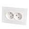 Розетка 2-местная б/з , 220В, 10А с защитной шторкой, серия Катрин, белая GLS10-7013-01 39168 - фото 80858