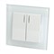 Выключатель 2-клавишный c индикатором, 250V, 10А, серия Катрин, белый, GLS10-7002-01 39163 - фото 80860