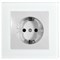 Розетка 1-местная с/з , 250В, 16А с защитной шторкой, серия Катрин, белая GLS16-7010-01 39167 - фото 80973